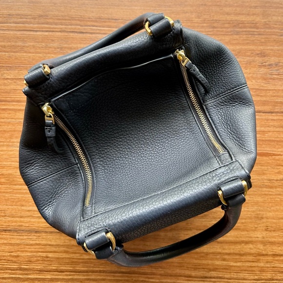 TORY BURCH Half Moon Black Medium Satchel Crossbody Bag - Picture 6 of 16